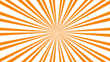 Orange and white sunburst background