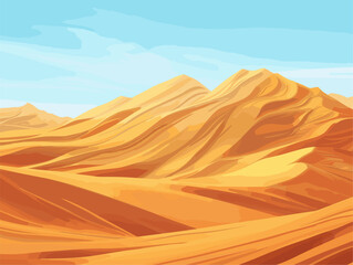 Fototapeta na wymiar background, A vast desert landscape with sand dunes stretching to the horizon, in the style of animated illustrations, background, text-based