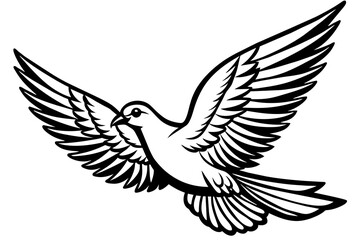 white dove flying