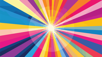 Colorful ray background Flat vector isolated