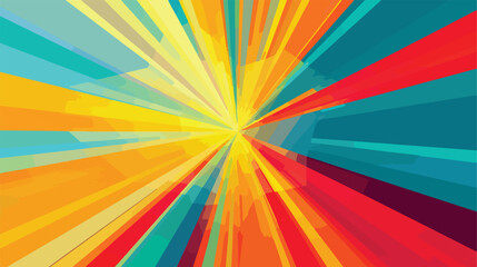 Colorful ray background Flat vector isolated