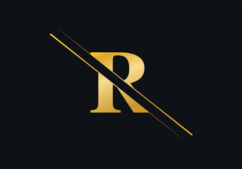 R Letter Initial Logo Design And Vector Template