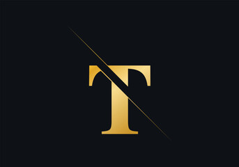 T Letter Initial Logo Design And Vector Template
