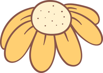 Groovy retro summer flower