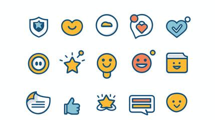 Simple Set of Testimonials Related Vector Line Icons.