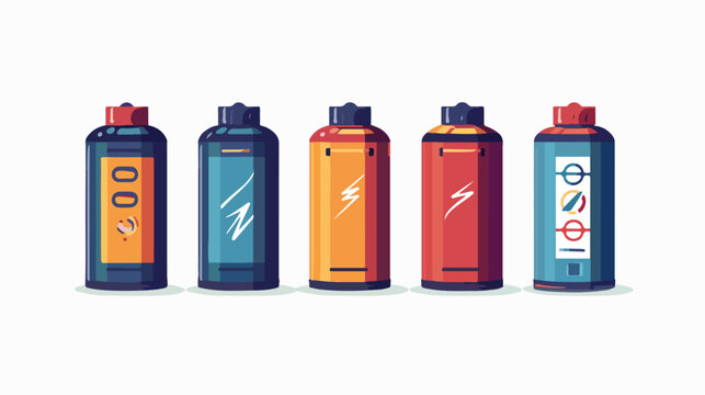 Illustration. Batteries. Image with clipping path