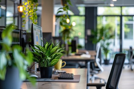 Modern office space designed with sensory-friendly lighting and ergonomic furniture to support neurodivergent employees