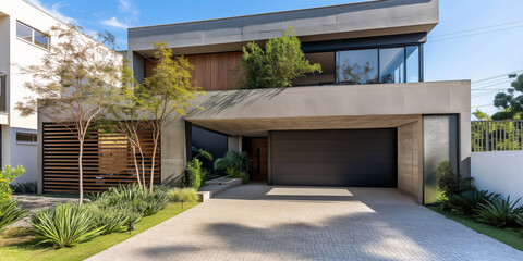 Fototapeta premium Modern single-story house facade