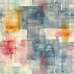 Fading watercolor grid, hinting at urban simplicity and minimalism