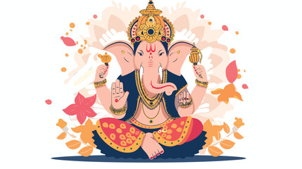Illustration of Lord Ganpati background for Ganesh 