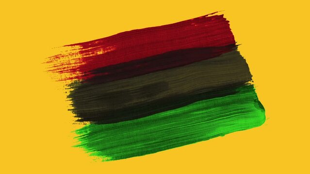 Juneteenth Flag Brush strokes One at a Time