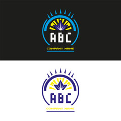 ABC letter logo vector design on black and white color background ABC letter logo icon design
