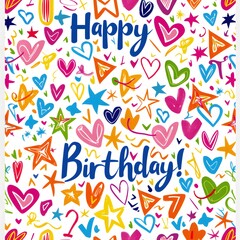 Cute birthday wrapping paper design