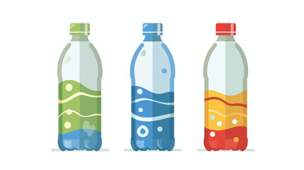 Mineral water bottles icon vector illustration logo - obrazy, fototapety, plakaty