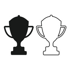 Trophy icon in trendy flat style. Trophy icon vector isolated on white, logo sign and symbol. 11:11