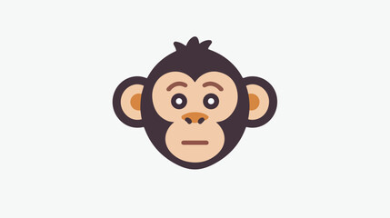 Monkey logo vector icon simple illustration design