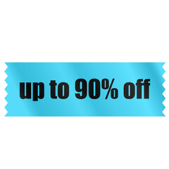 Up to 50 percent off discount logo