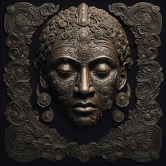 Ancient Portrait Vinly Movie Poster T-Shirt Cover Printable 3D Render