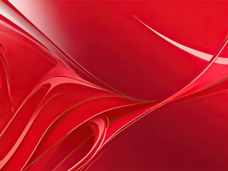 Abstract vector background with red-colored, curving lines
