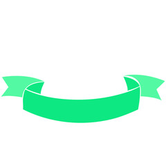 Green ribbon banner label