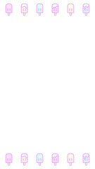 16:9 レトロポップアイスキャンディーフレーム⭐︎PNG