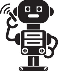 Robot Talking on Mobile Phone