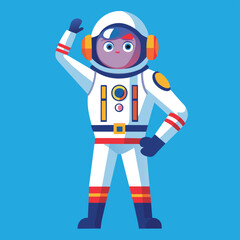 An Astronaut Saluting