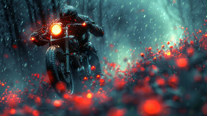 scenes related to motirbike gathering event graphics resources,generative ai