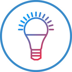Fototapeta premium Vector Design Led Lamp Icon Style
