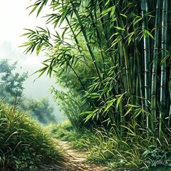 Bamboo Forest in Far East