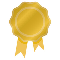 Wax stamp gold winner ribbon