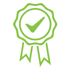 green stamp approved ribbon