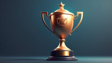 Leadership and success in golden cup competitions on dark background
 - obrazy, fototapety, plakaty