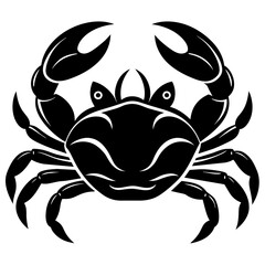 Crab head Silhouette Vector logo Art, Icons, and Graphics vector illustration