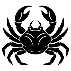 Crab head Silhouette Vector logo Art, Icons, and Graphics vector illustration