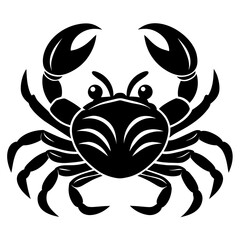 Crab head Silhouette Vector logo Art, Icons, and Graphics vector illustration