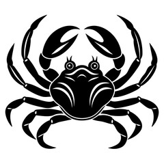 Crab head Silhouette Vector logo Art, Icons, and Graphics vector illustration