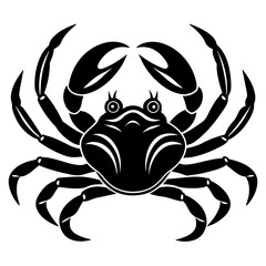 Crab head Silhouette Vector logo Art, Icons, and Graphics vector illustration