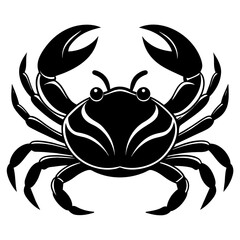Crab head Silhouette Vector logo Art, Icons, and Graphics vector illustration