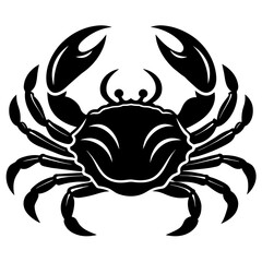 Crab head Silhouette Vector logo Art, Icons, and Graphics vector illustration