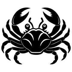 Crab head Silhouette Vector logo Art, Icons, and Graphics vector illustration