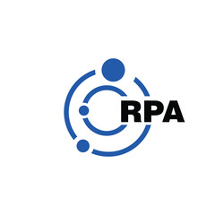 RPA letter logo design on white background. RPA logo. RPA creative initials letter Monogram logo icon concept. RPA letter design
