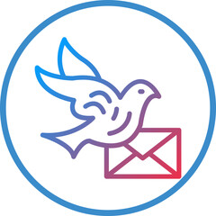 Vector Design Pigeon Post Icon Style