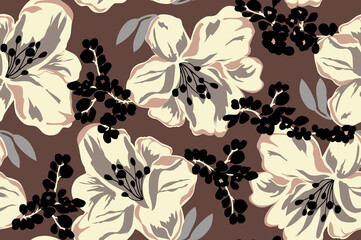 Floral Seamless Digital Pattern Design And Backgrounds