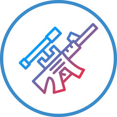 Vector Design Sniper Rifle Icon Style