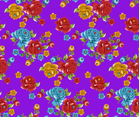 Floral Seamless Digital Pattern Design And Backgrounds
