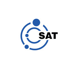 SAT letter logo design on white background. SAT logo. SAT creative initials letter Monogram logo icon concept. SAT letter design