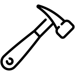 hammer line icon