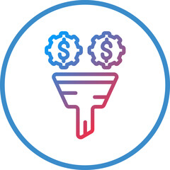 Vector Design Sales Funnel Icon Style