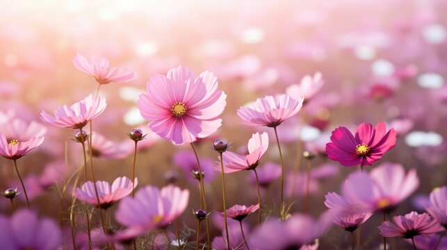 Beautiful spring Cosmos flower background